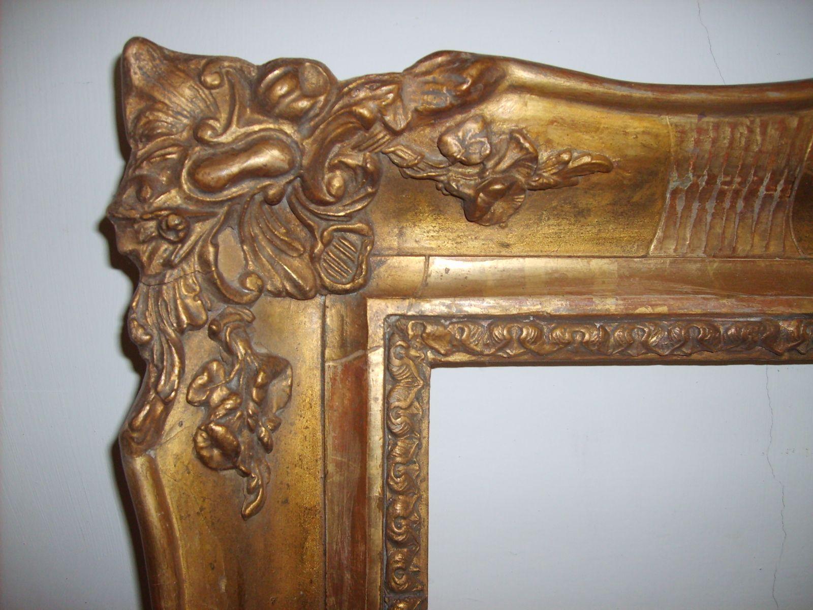 Antica Cornice Dorata, Belle Dimensioni, Decorativa, Utile Per Quadri O Specchiera immagine 2