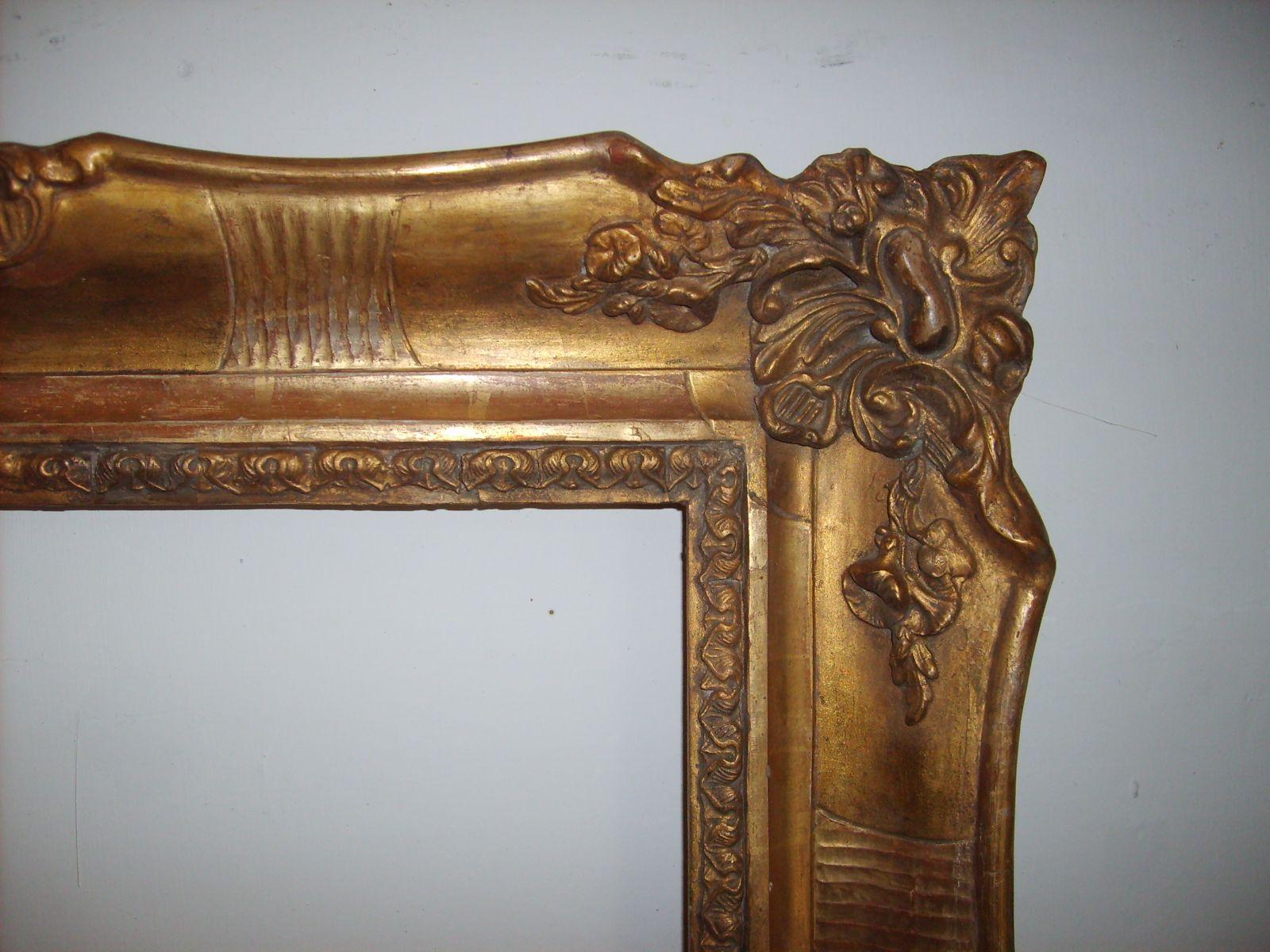 Antica Cornice Dorata, Belle Dimensioni, Decorativa, Utile Per Quadri O Specchiera immagine 3
