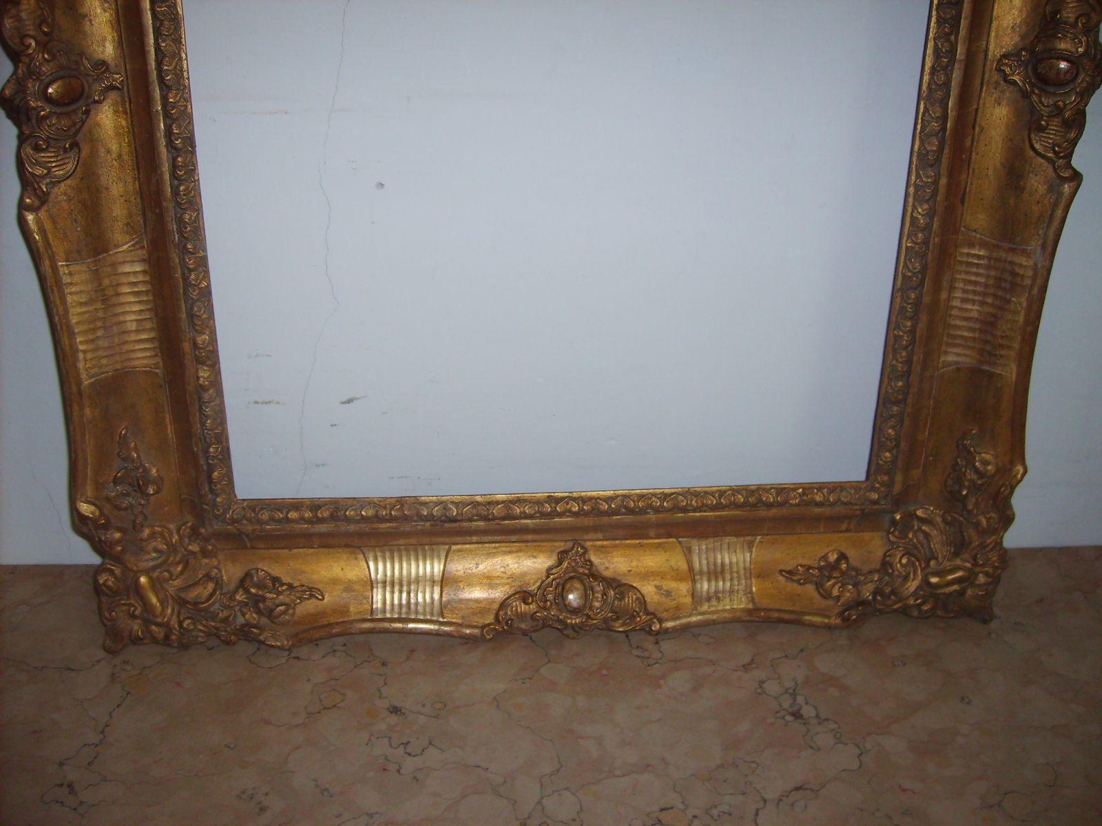 Antica Cornice Dorata, Belle Dimensioni, Decorativa, Utile Per Quadri O Specchiera immagine 5