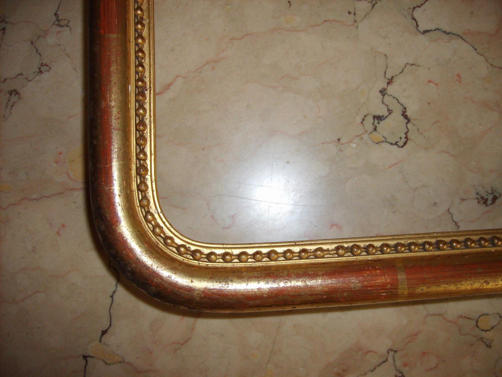 Antica Cornice Dorata, Graziose Belle Dimensioni, Utile Per Varie Opere Darte immagine 5