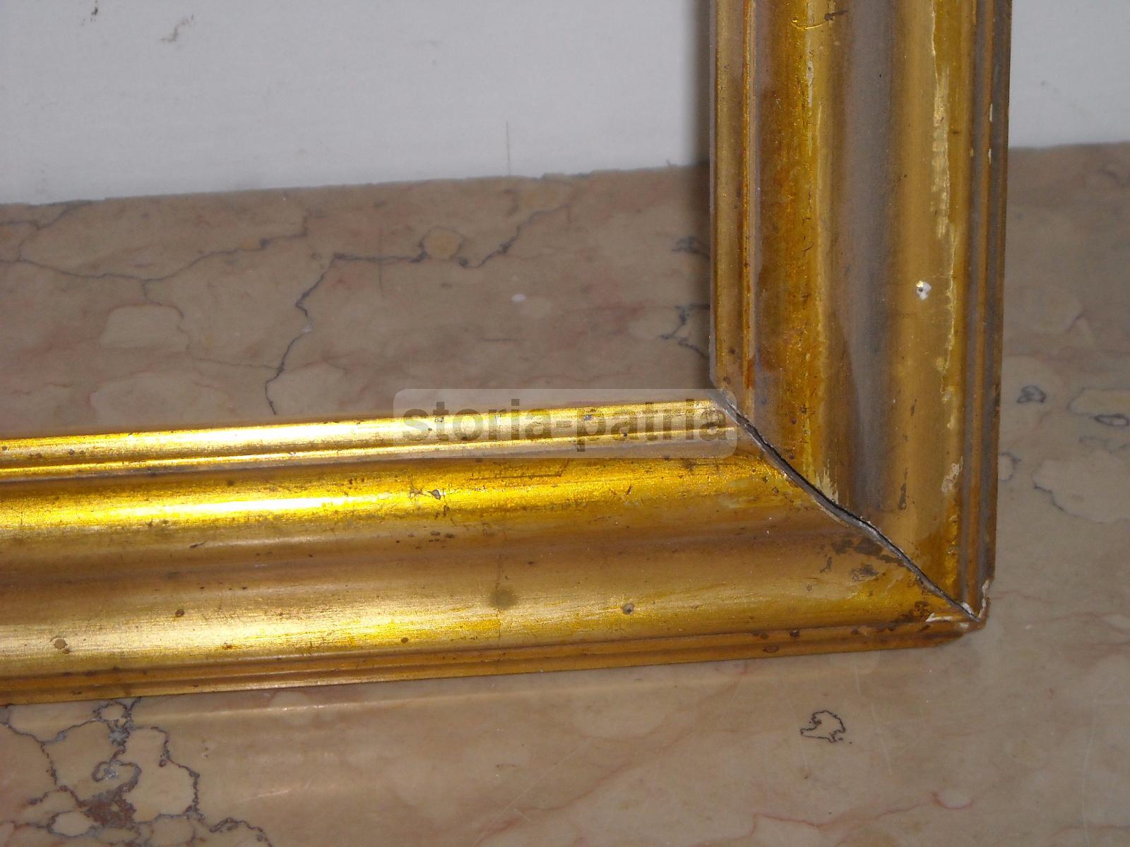 Antica Cornice Dorata, Utile Per Dipinti E Incisioni, Ovunque Collocabile, d'Epoca immagine 7