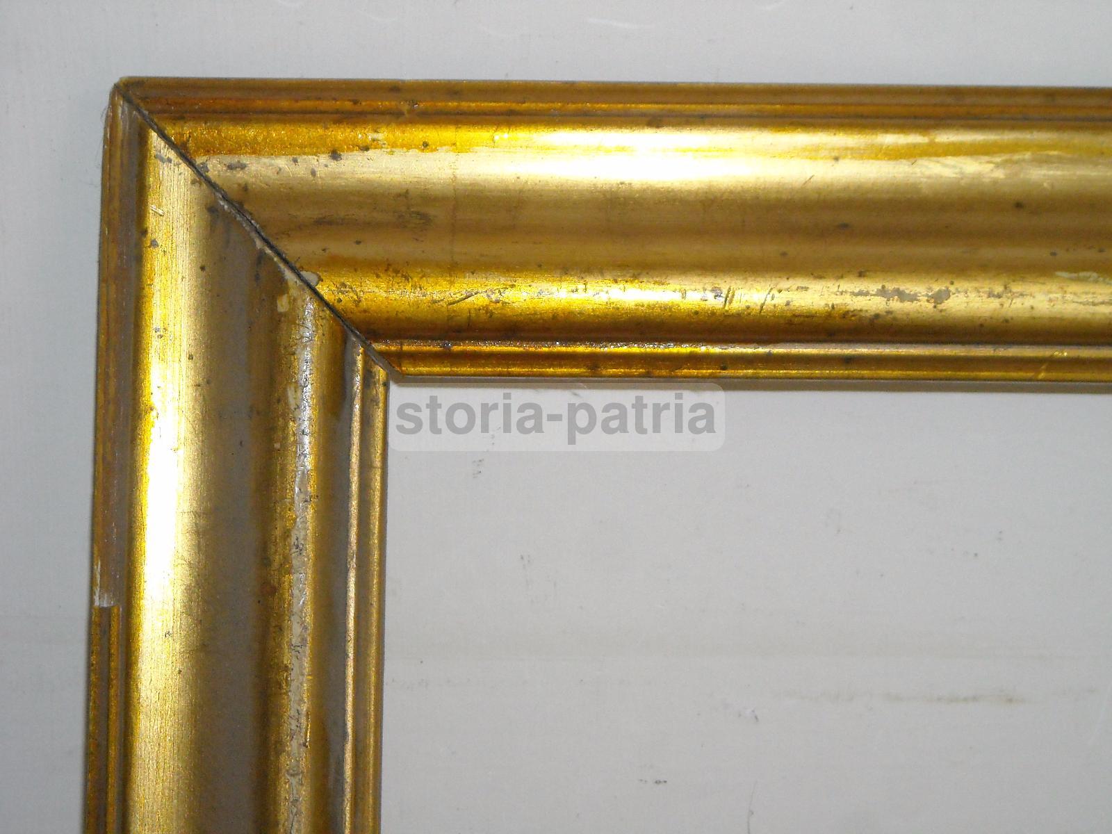 Antica Cornice Dorata, Utile Per Dipinti E Incisioni, Ovunque Collocabile, d'Epoca immagine 8