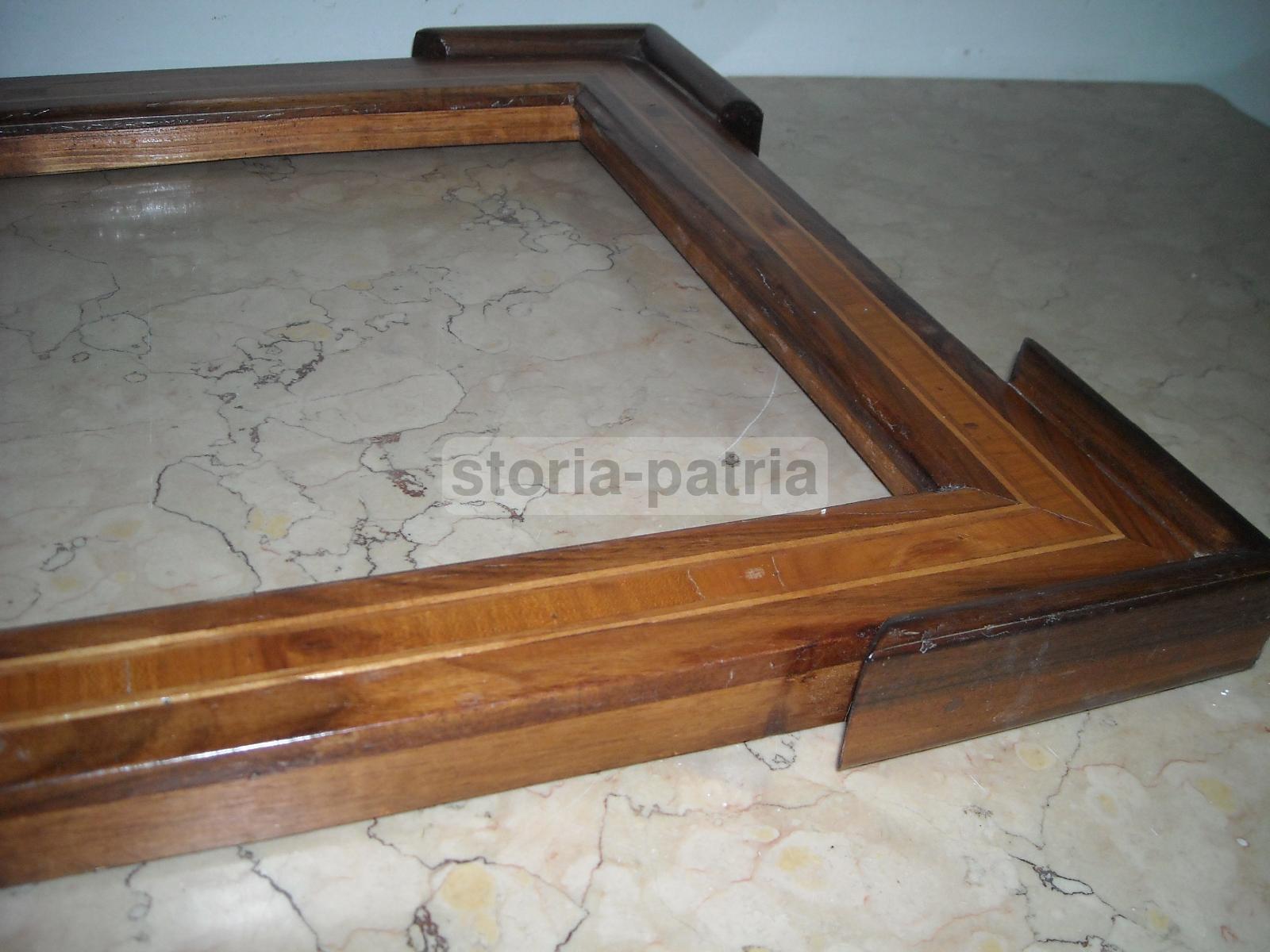 Antica Cornice, In Legno Con Filettatura Ad Intarsio, Utile Per Stampe O Dipinti immagine 2