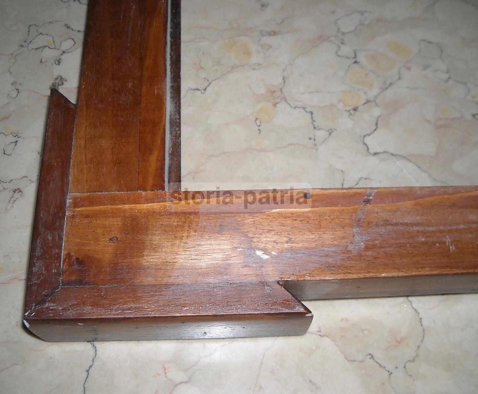 Antica Cornice, In Legno Con Filettatura Ad Intarsio, Utile Per Stampe O Dipinti immagine 5