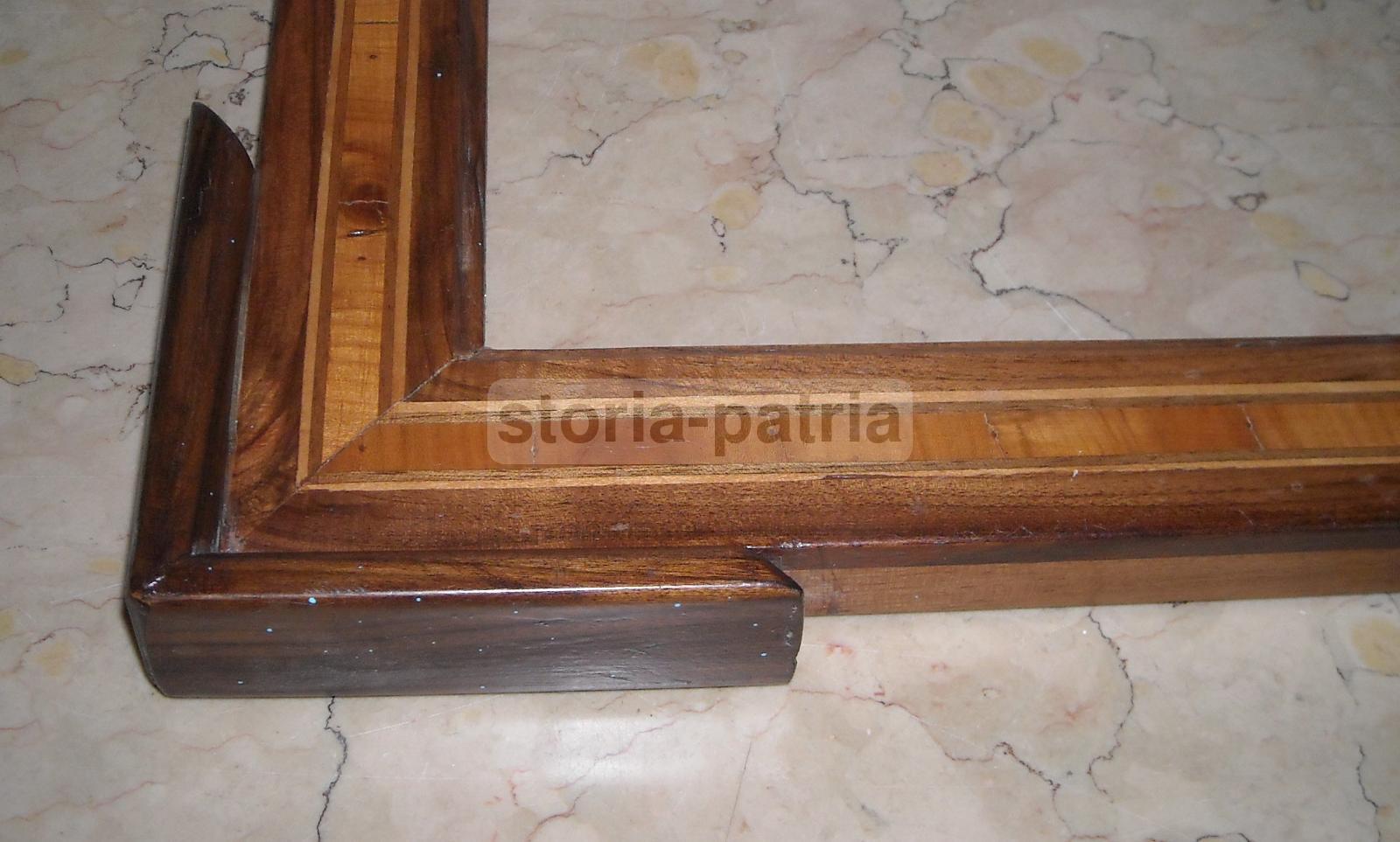 Antica Cornice, In Legno Con Filettatura Ad Intarsio, Utile Per Stampe O Dipinti immagine 8