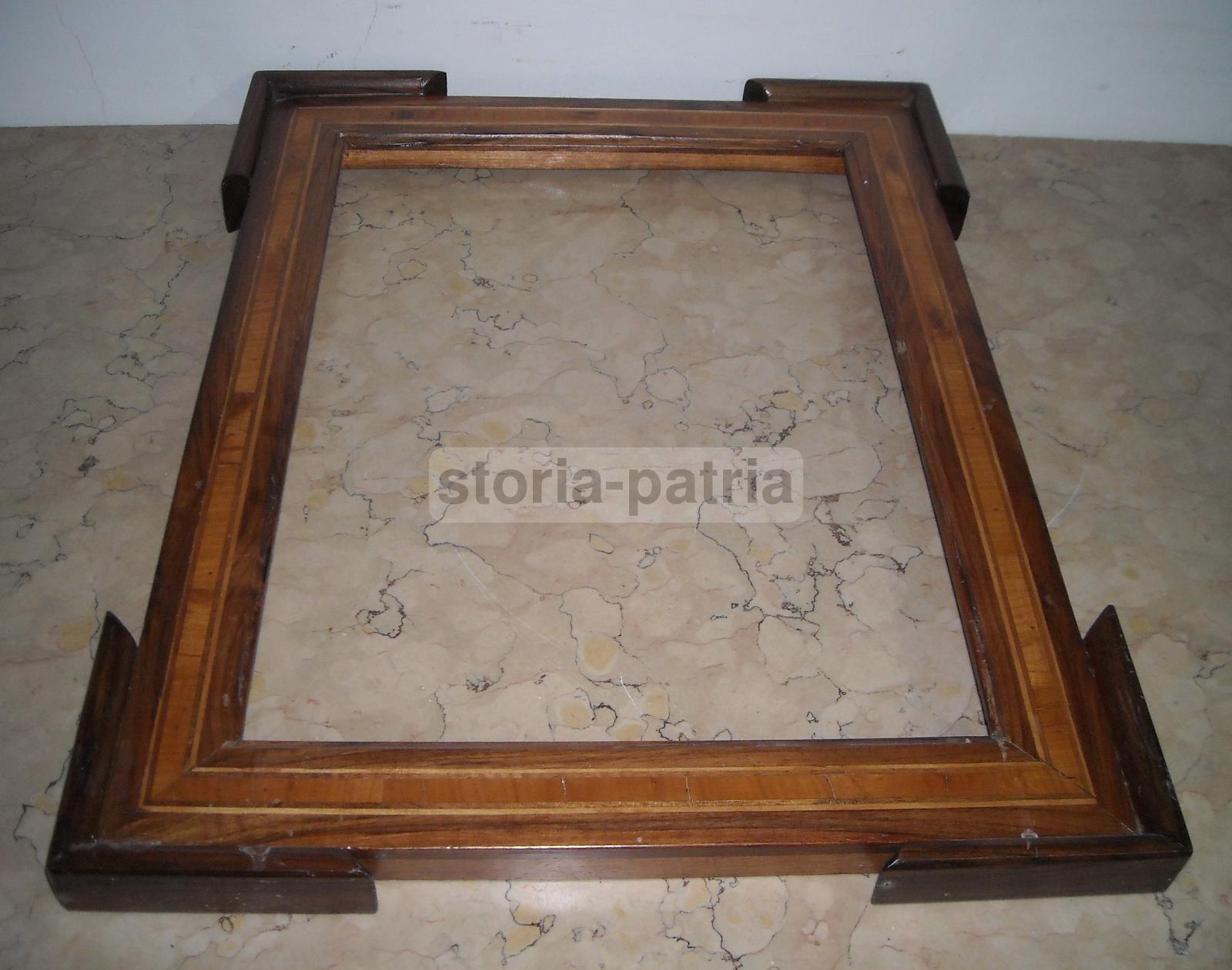 Antica Cornice, In Legno Con Filettatura Ad Intarsio, Utile Per Stampe O Dipinti immagine 10