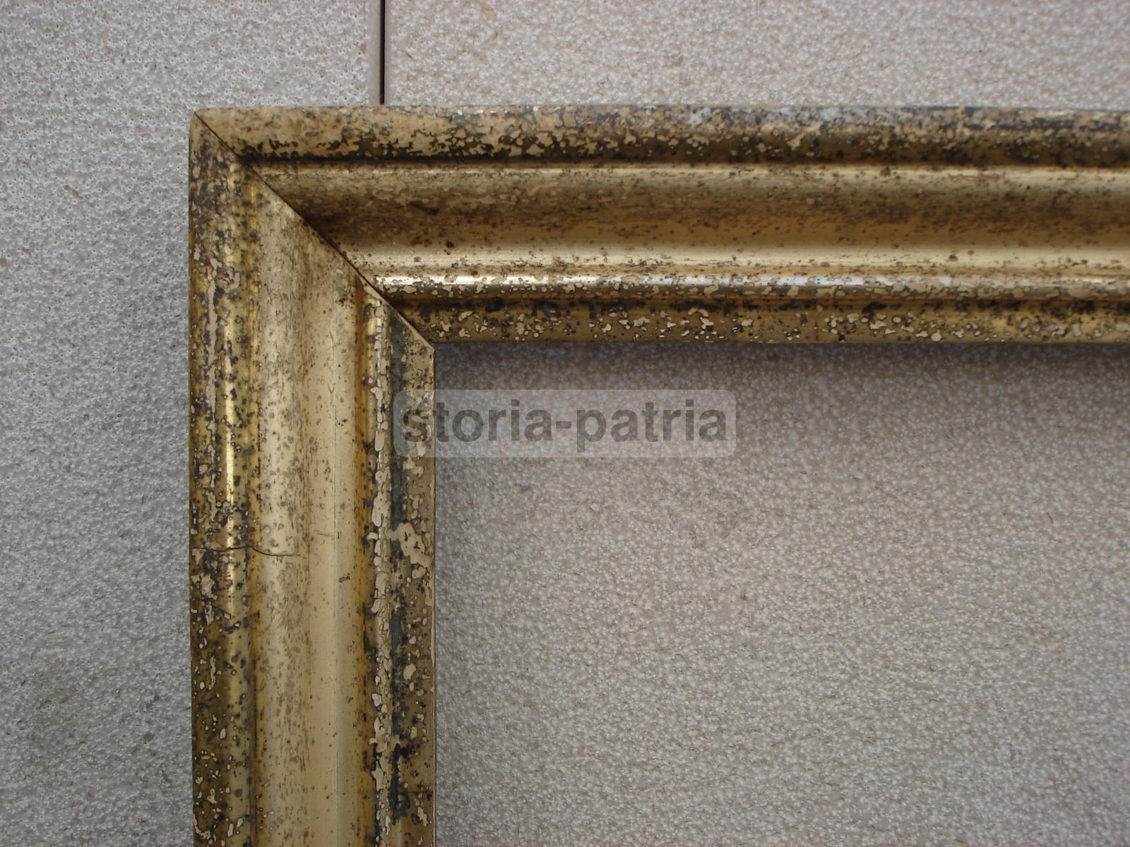 Antica Cornice, In Legno Dorato, Utile Per Incisioni Acquarelli Tempere Dipinti immagine 3