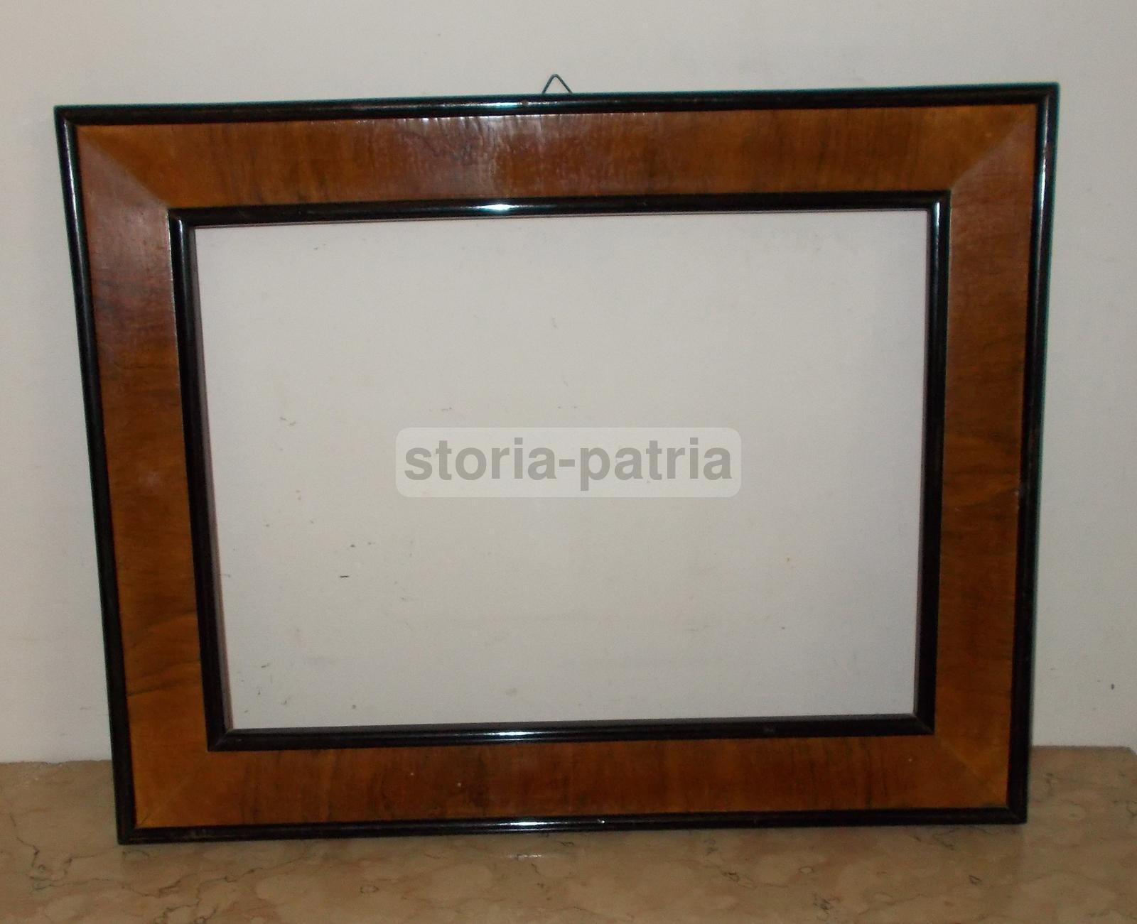 Antica Cornice, Legno Naturale Ed Ebanizzato, Utile Per Stampe Dipinti Acquarelli immagine 1