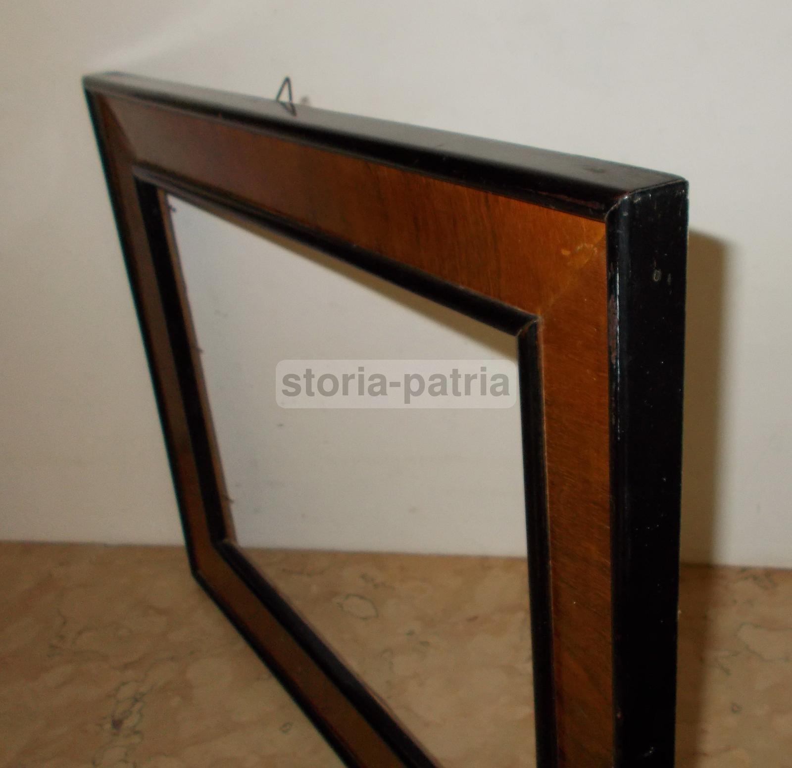 Antica Cornice, Legno Naturale Ed Ebanizzato, Utile Per Stampe Dipinti Acquarelli immagine 3