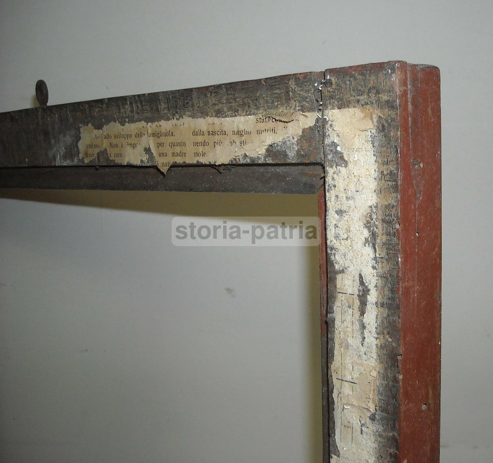 Antica Cornice, Originale d'Epoca, In Legno Massiccio, Decorativa, Da Restaurare immagine 8