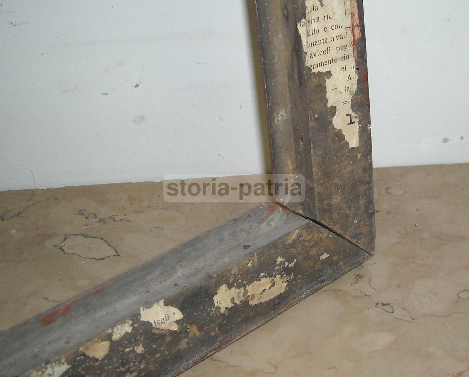 Antica Cornice, Originale d'Epoca, In Legno Massiccio, Decorativa, Da Restaurare immagine 9