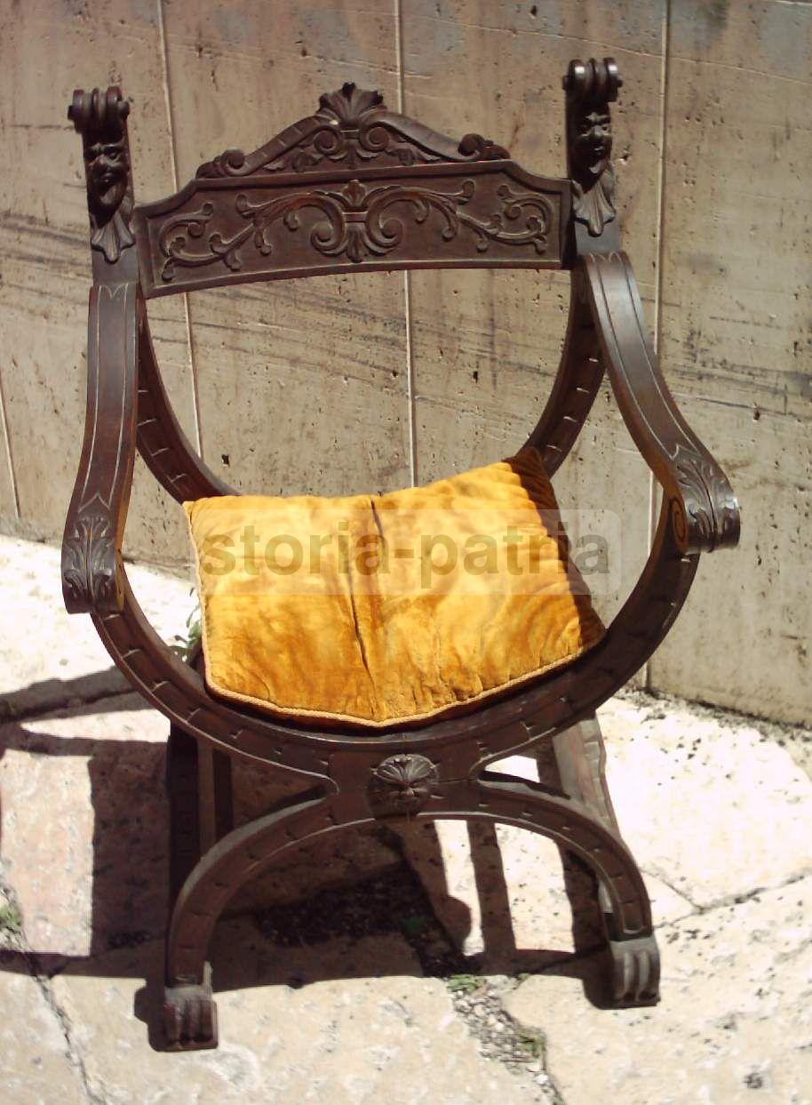 Antica Ebanisteria, Pregevoli Intagli, Decorativa Sedia, Ovunque Collocabile, Utile immagine 1