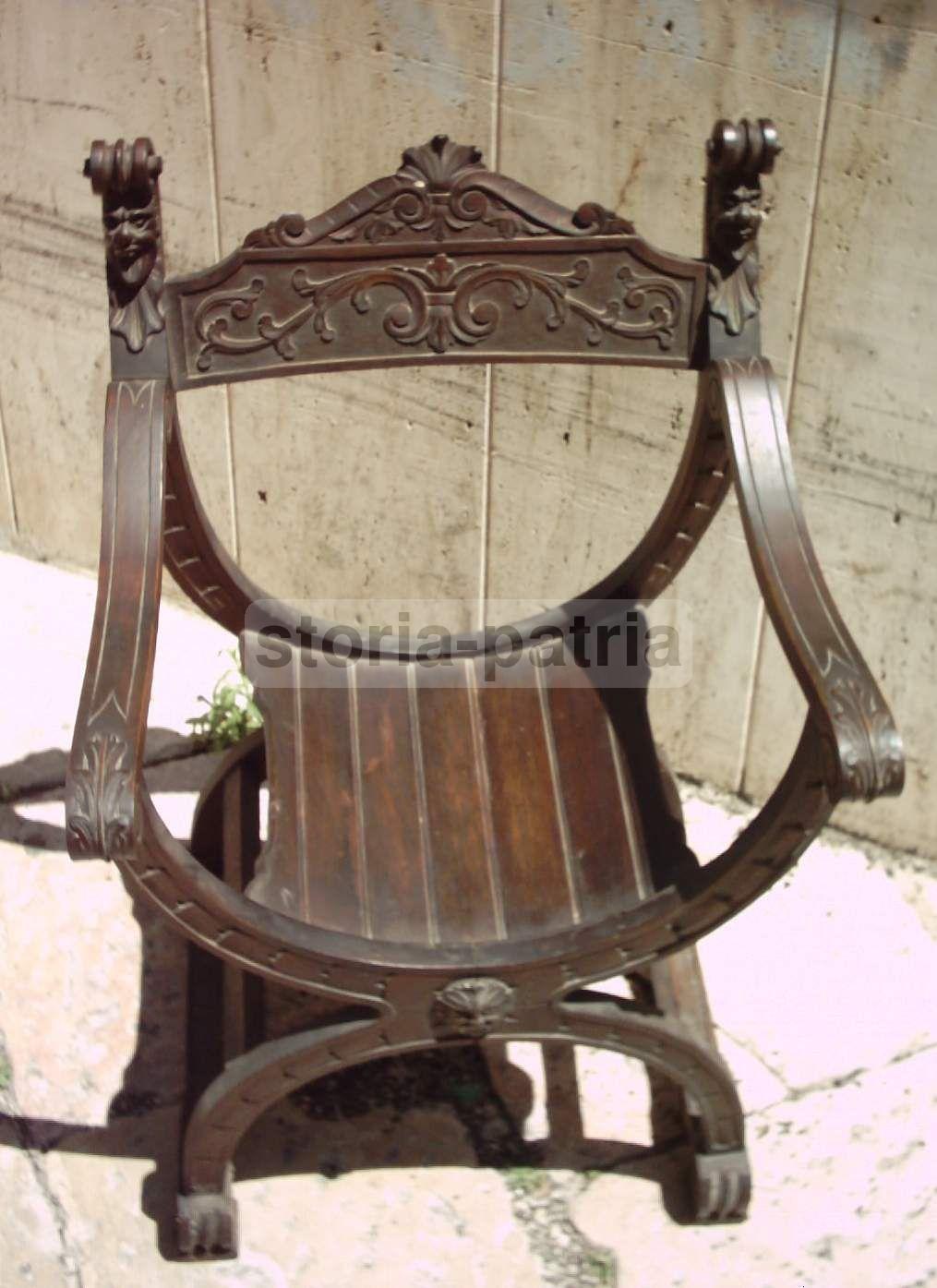 Antica Ebanisteria, Pregevoli Intagli, Decorativa Sedia, Ovunque Collocabile, Utile immagine 10