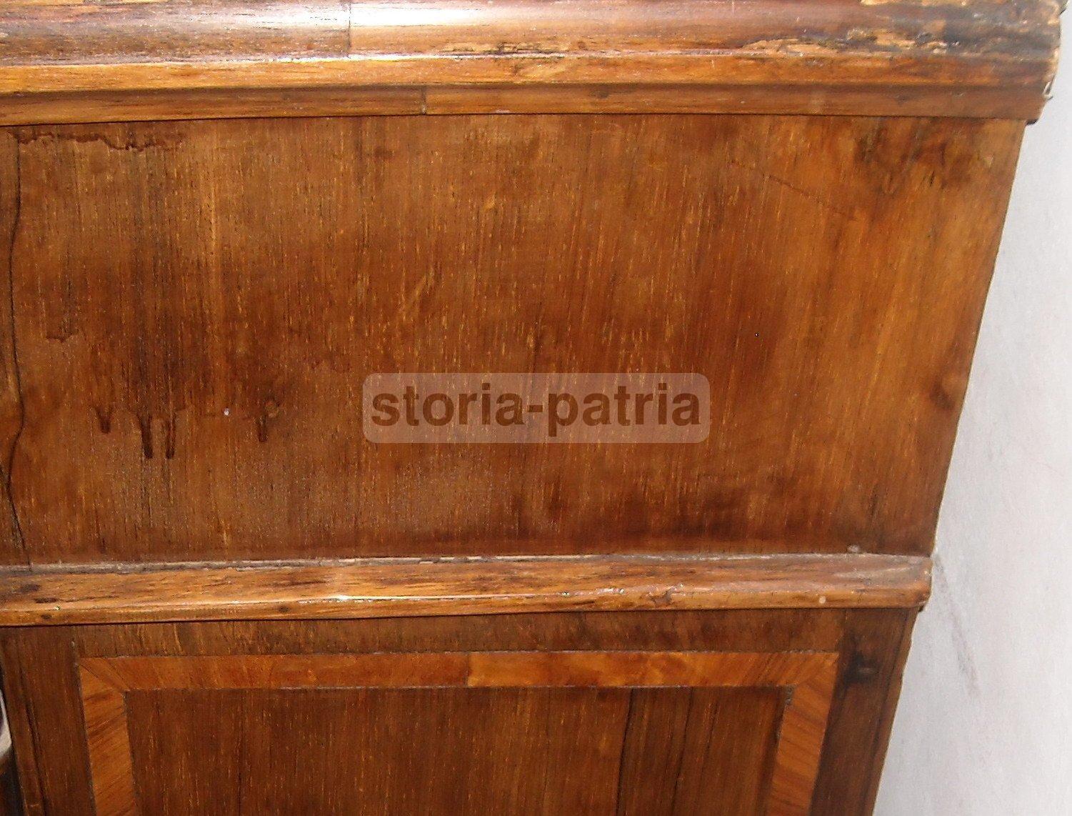 Antico Mobile, Utilissimo Comodino, Pregevole Ebanisteria, Impiallacciatura, Intarsi immagine 6