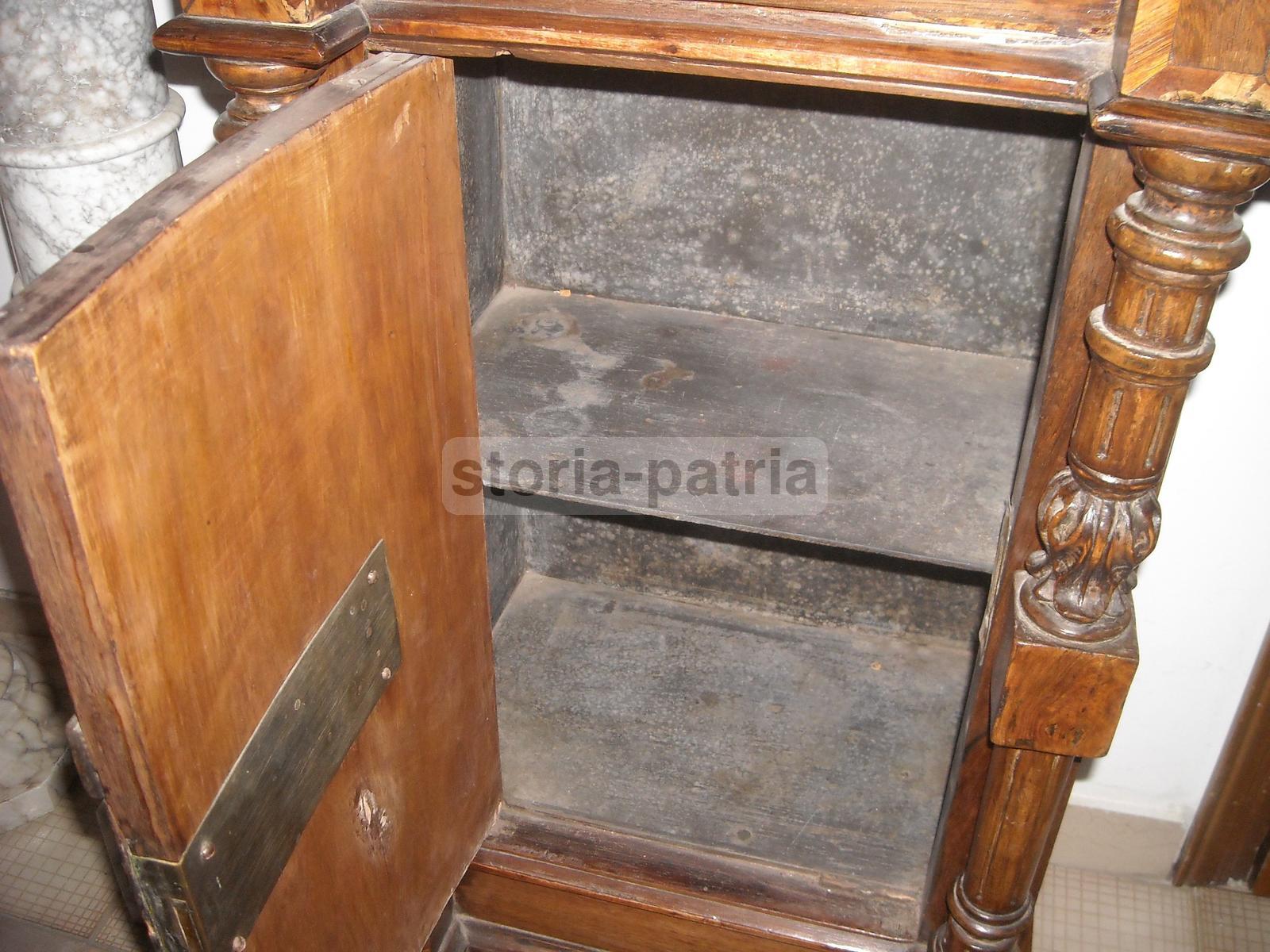 Antico Mobile, Utilissimo Comodino, Pregevole Ebanisteria, Impiallacciatura, Intarsi immagine 11