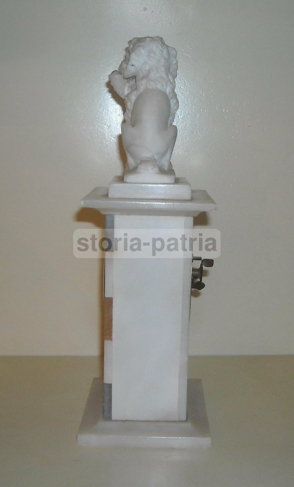 Antico Orologio, Decorativo Soprammobile, Artistico Marmo, Cane Da Caccia, d'Epoca immagine 5