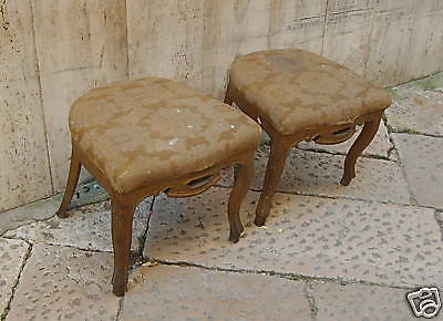 Antiquariato, Sedie, Sgabelli, Interessante Coppia, Da Restaurare, Utili, d'Epoca, 800 immagine 3