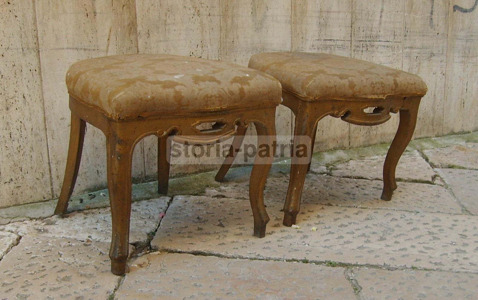 Antiquariato, Sedie, Sgabelli, Interessante Coppia, Da Restaurare, Utili, d'Epoca, 800 immagine 4