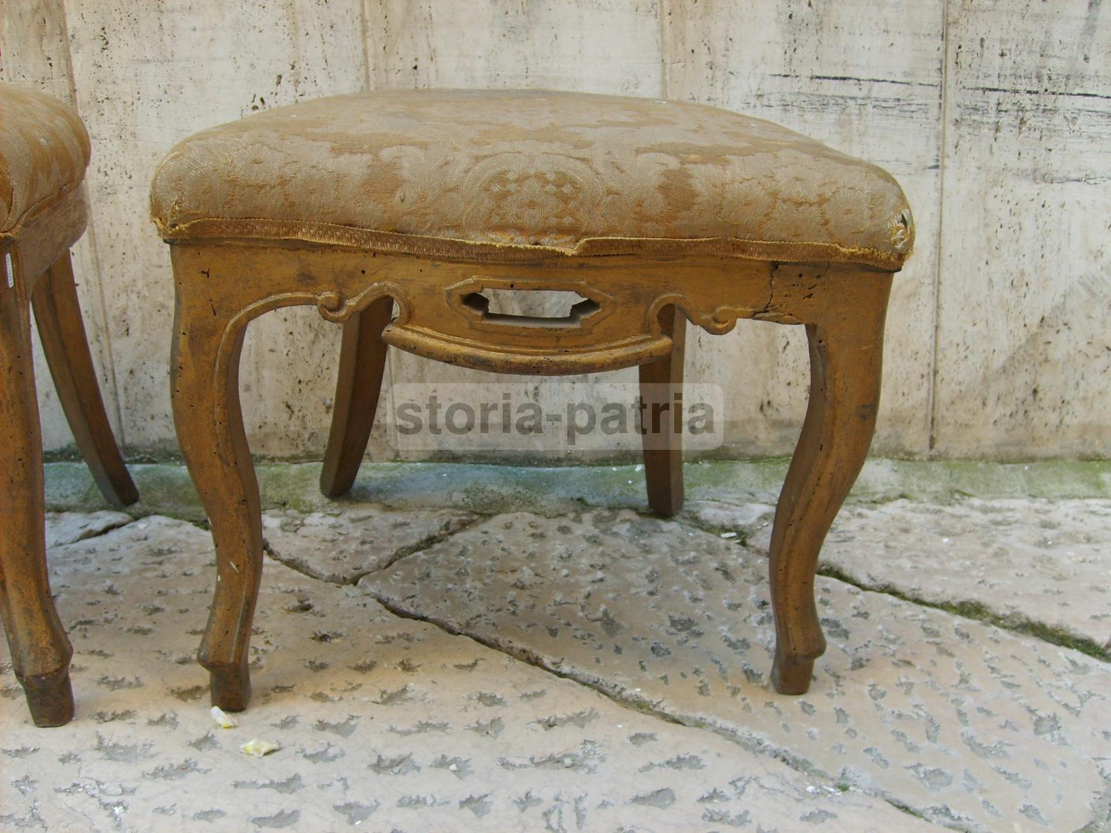 Antiquariato, Sedie, Sgabelli, Interessante Coppia, Da Restaurare, Utili, d'Epoca, 800 immagine 8