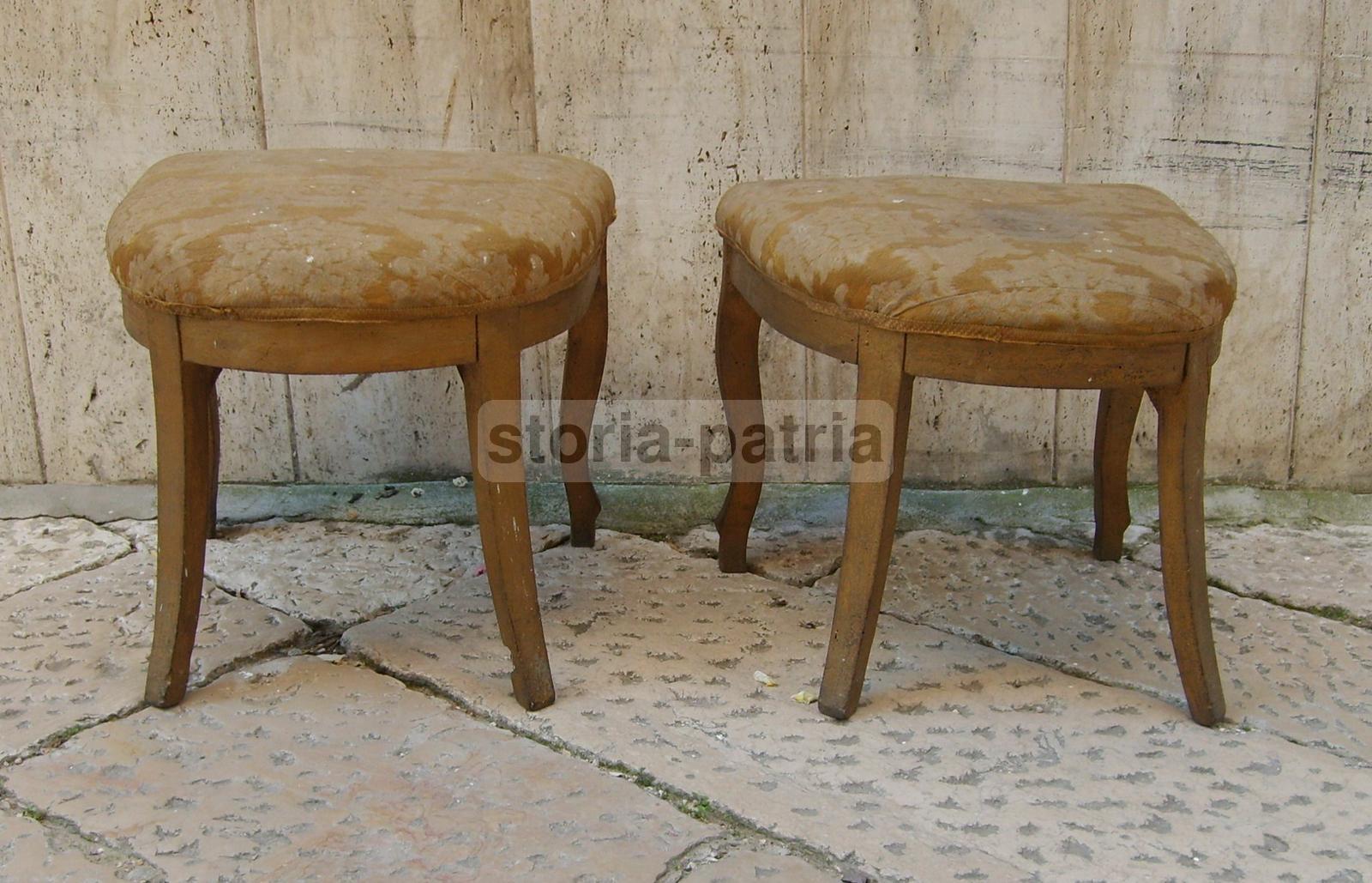 Antiquariato, Sedie, Sgabelli, Interessante Coppia, Da Restaurare, Utili, d'Epoca, 800 immagine 13