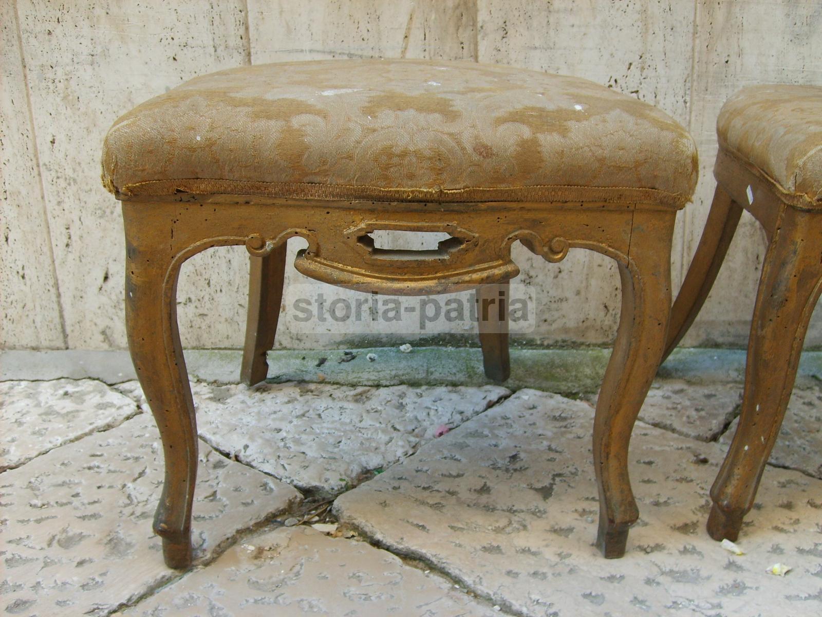 Antiquariato, Sedie, Sgabelli, Interessante Coppia, Da Restaurare, Utili, d'Epoca, 800 immagine 21