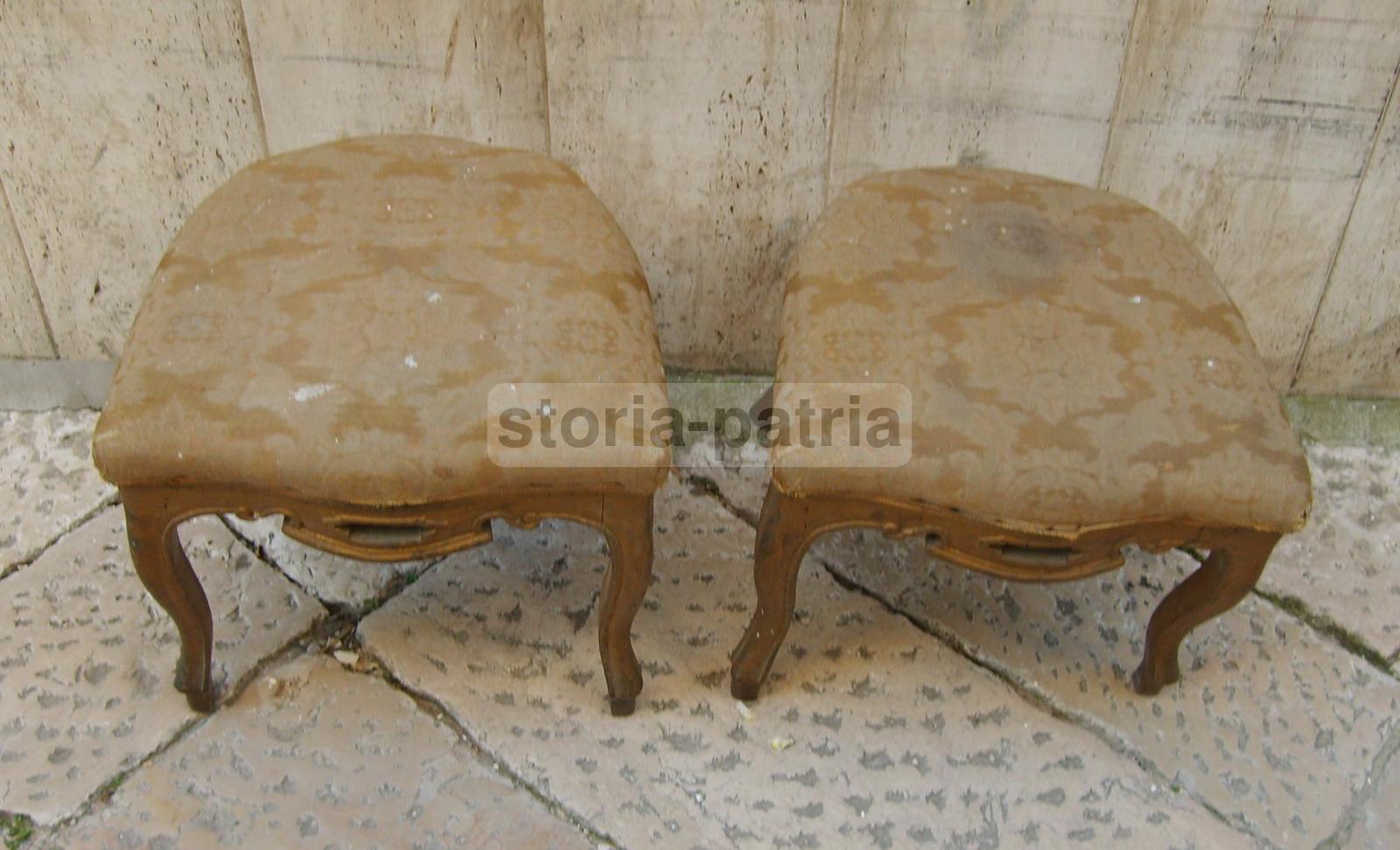 Antiquariato, Sedie, Sgabelli, Interessante Coppia, Da Restaurare, Utili, d'Epoca, 800 immagine 26