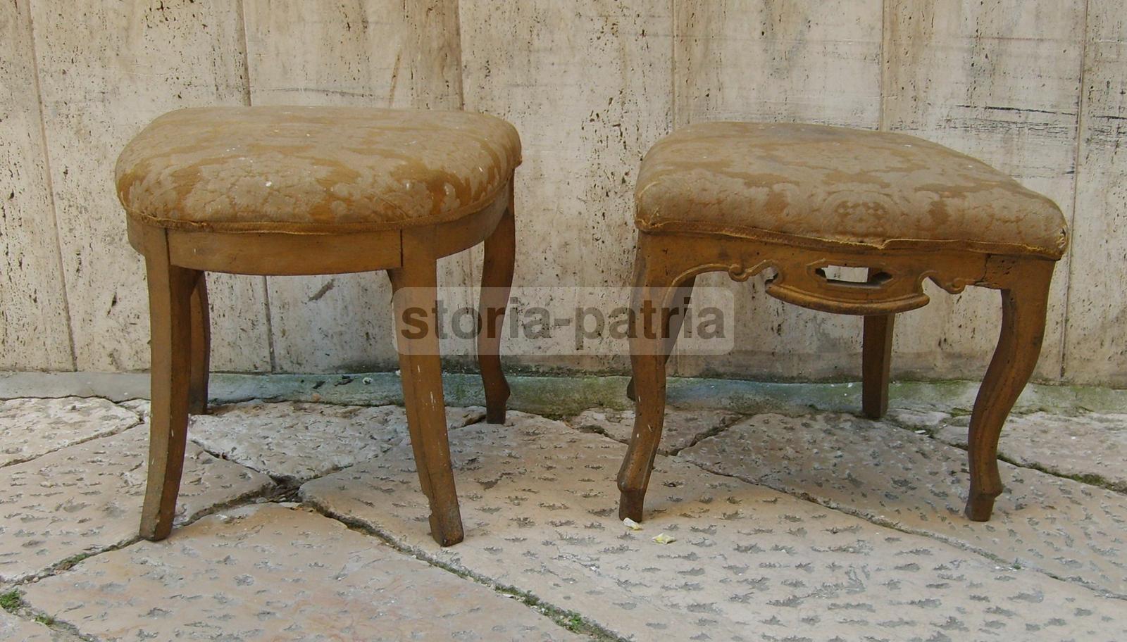 Antiquariato, Sedie, Sgabelli, Interessante Coppia, Da Restaurare, Utili, d'Epoca, 800 immagine 27