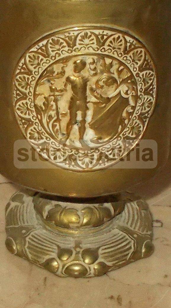 Araldica, Guerriero Con Spada, San Giorgio, Inusuale Soprammobile Antico, Artistico immagine 1