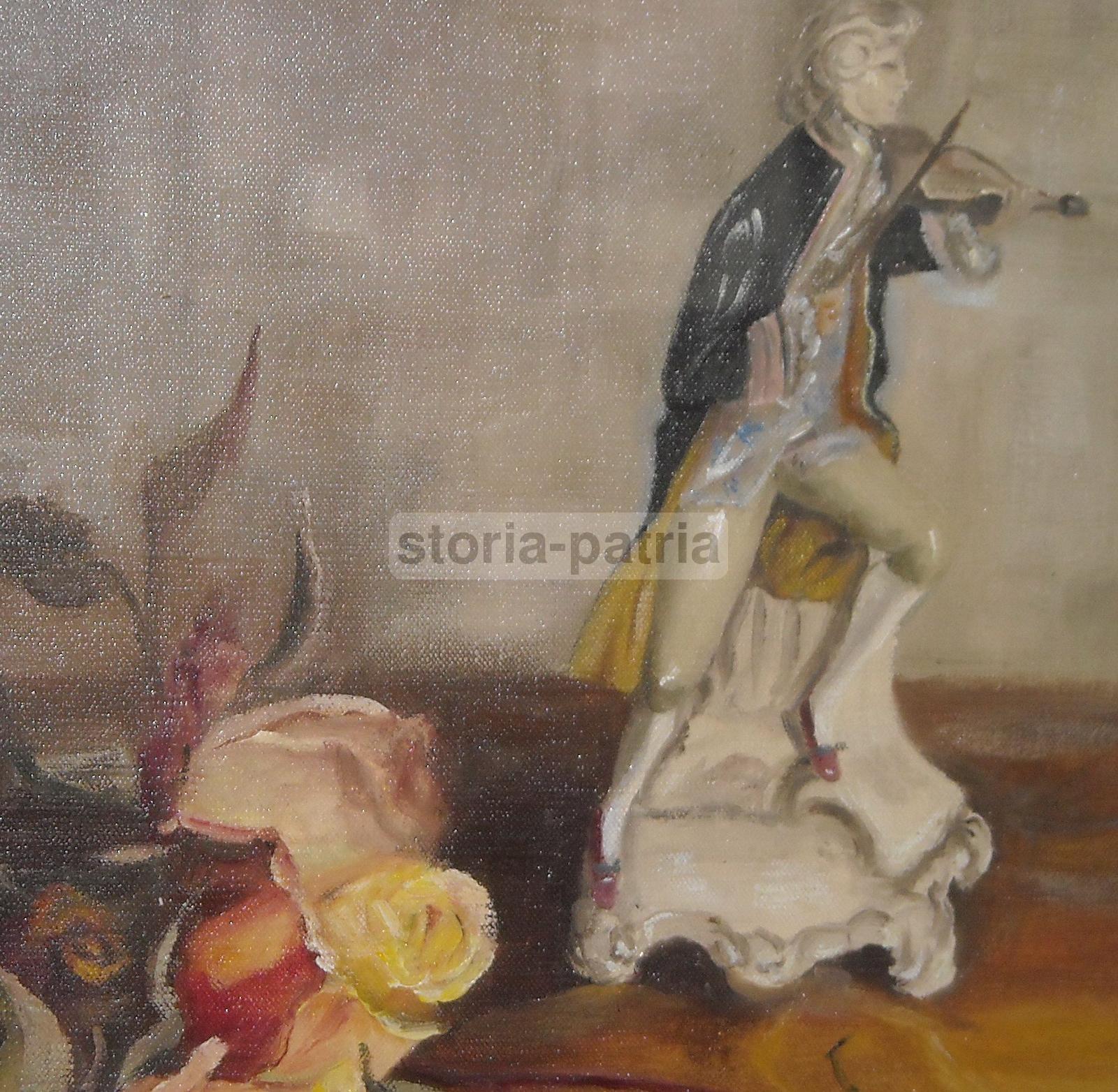 Arte Decorativa, Dipinto Da Collezione, Piacevole Natura Morta, Artista Pettigiani immagine 9