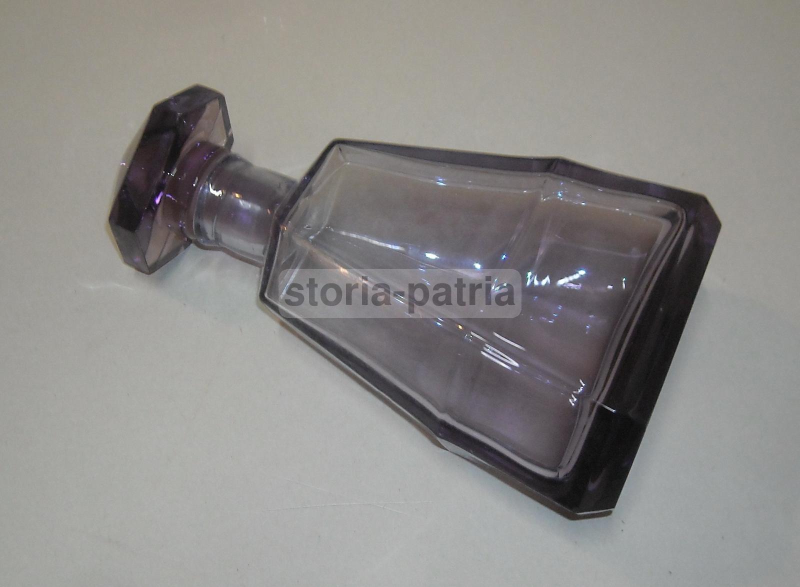 Arti Decorative Del 900, Bella Bottiglia, Vetro Colorato Trasparente, Con Tappo immagine 9