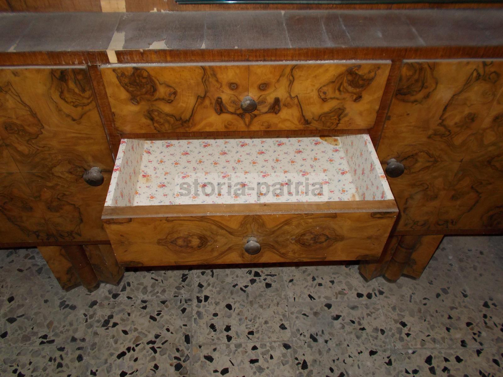 Arti Decorative Del 900, Design, Stilizzato Mobile Credenza, Legno, Radica, d'Epoca immagine 1