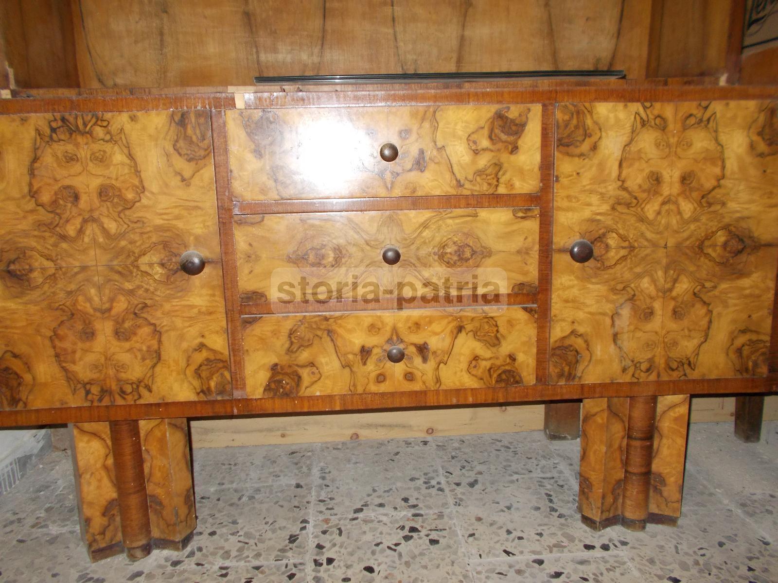 Arti Decorative Del 900, Design, Stilizzato Mobile Credenza, Legno, Radica, d'Epoca immagine 6