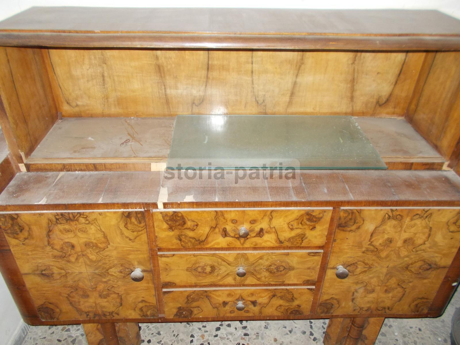 Arti Decorative Del 900, Design, Stilizzato Mobile Credenza, Legno, Radica, d'Epoca immagine 7