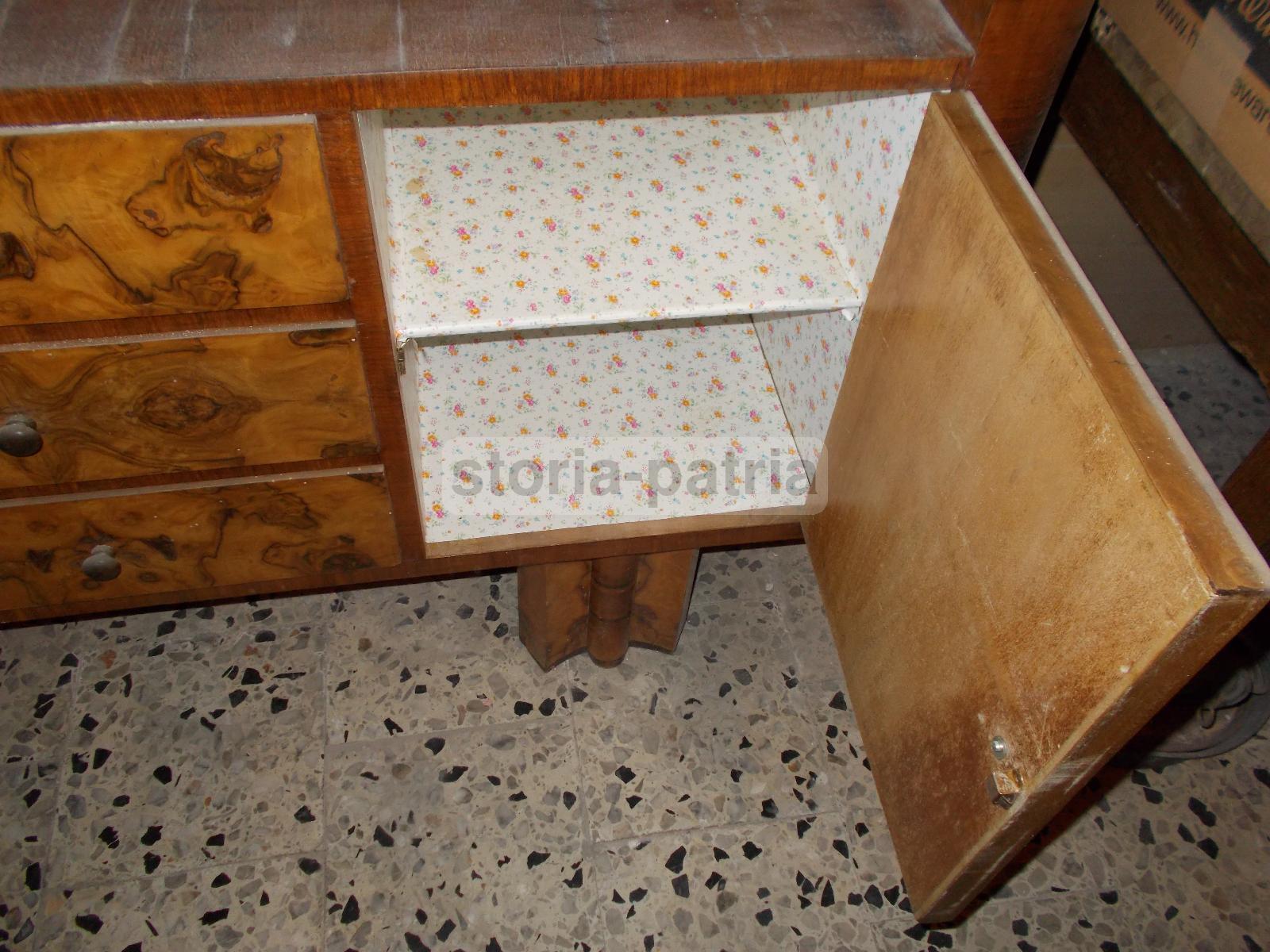 Arti Decorative Del 900, Design, Stilizzato Mobile Credenza, Legno, Radica, d'Epoca immagine 10