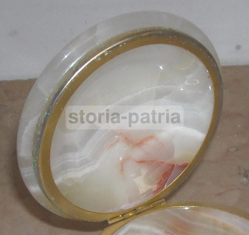 Arti Decorative Del 900, Graziosa Bella Scatola Portagioie, Onice, Genghini, Monza immagine 2