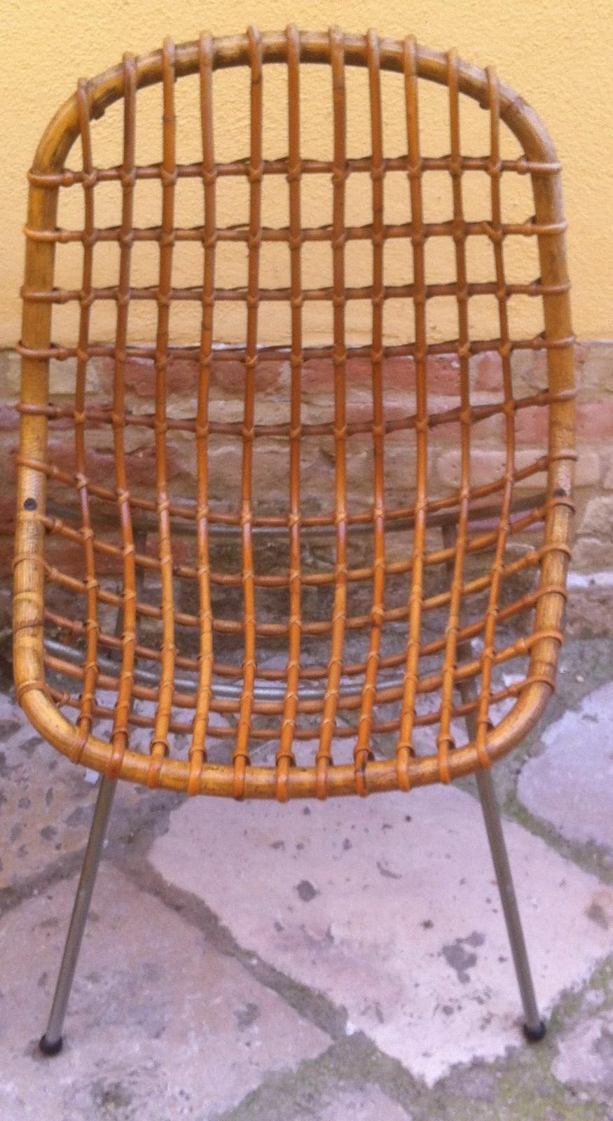 Arti Decorative, Modernariato, Design, Interessante Sedia, Bambu, Anni 50, d'Epoca immagine 1