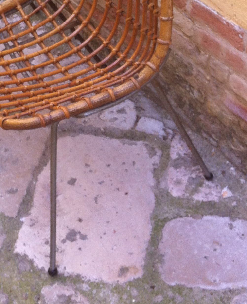 Arti Decorative, Modernariato, Design, Interessante Sedia, Bambu, Anni 50, d'Epoca immagine 6