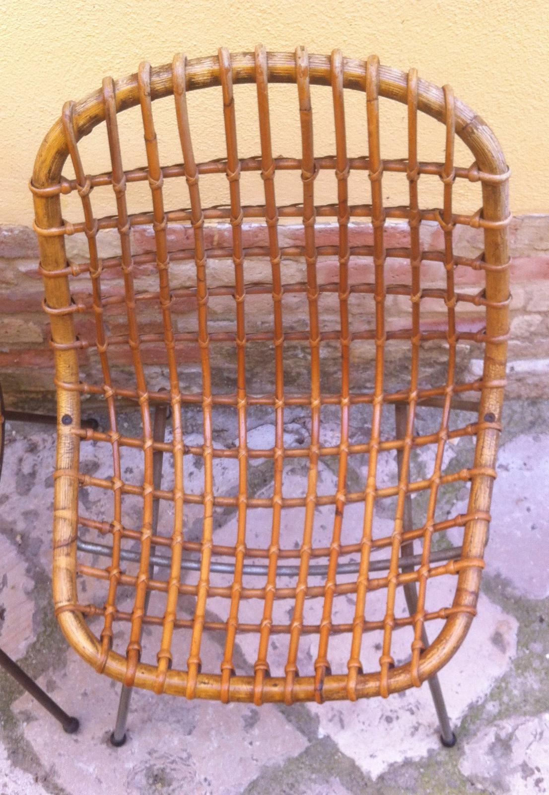 Arti Decorative, Modernariato, Design, Interessante Sedia, Bambu, Anni 50, d'Epoca immagine 8