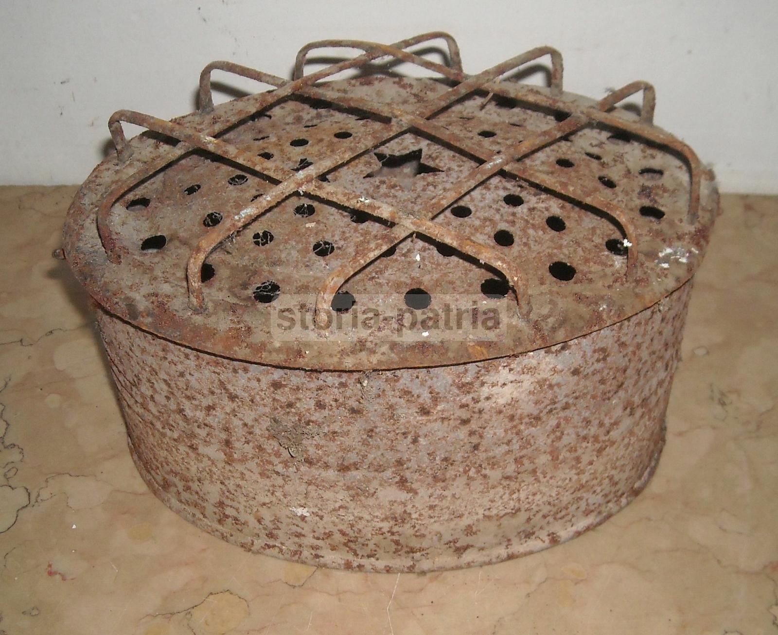 Artigianato Del Ferro, Antico Scaldaletto, Coperchio Traforato, Oggetto Folklorico immagine 4