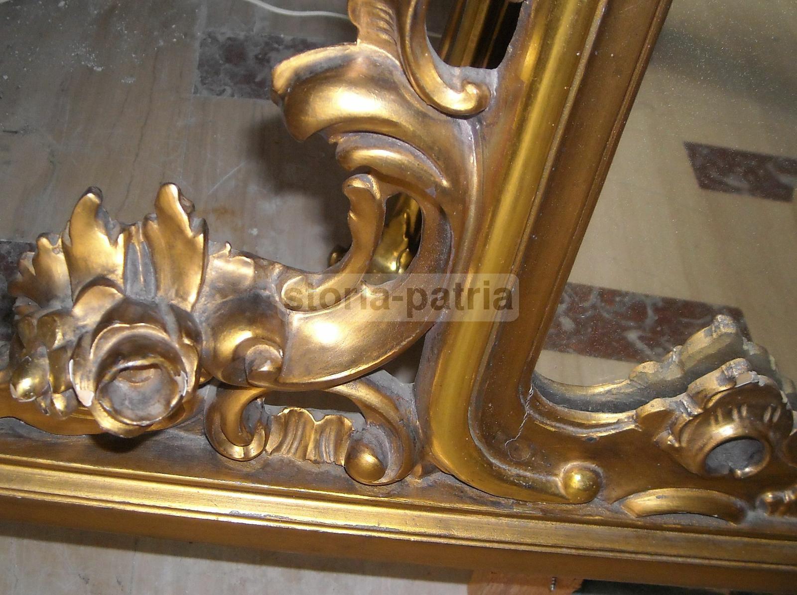Bellissima Enorme Decorativa Specchiera Dorata, Utile Arredo, Ovunque Collocabile immagine 3