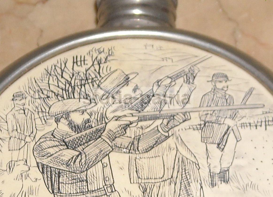 Caccia, Cacciatori, Tiro, Grazioso Soprammobile, Decorativo, Da Collezione, d'Epoca immagine 5