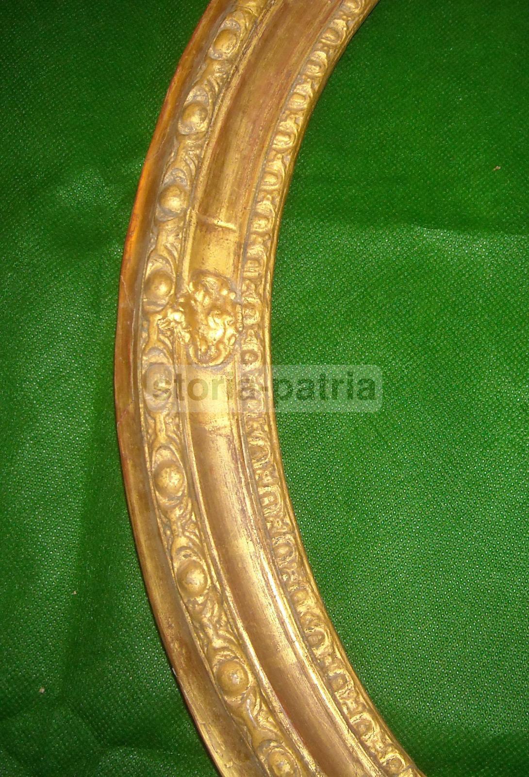 Cornice Ovale Antica, Con Artistici Decori Dorati, Utilissima, Belle Dimensioni, 800 immagine 4