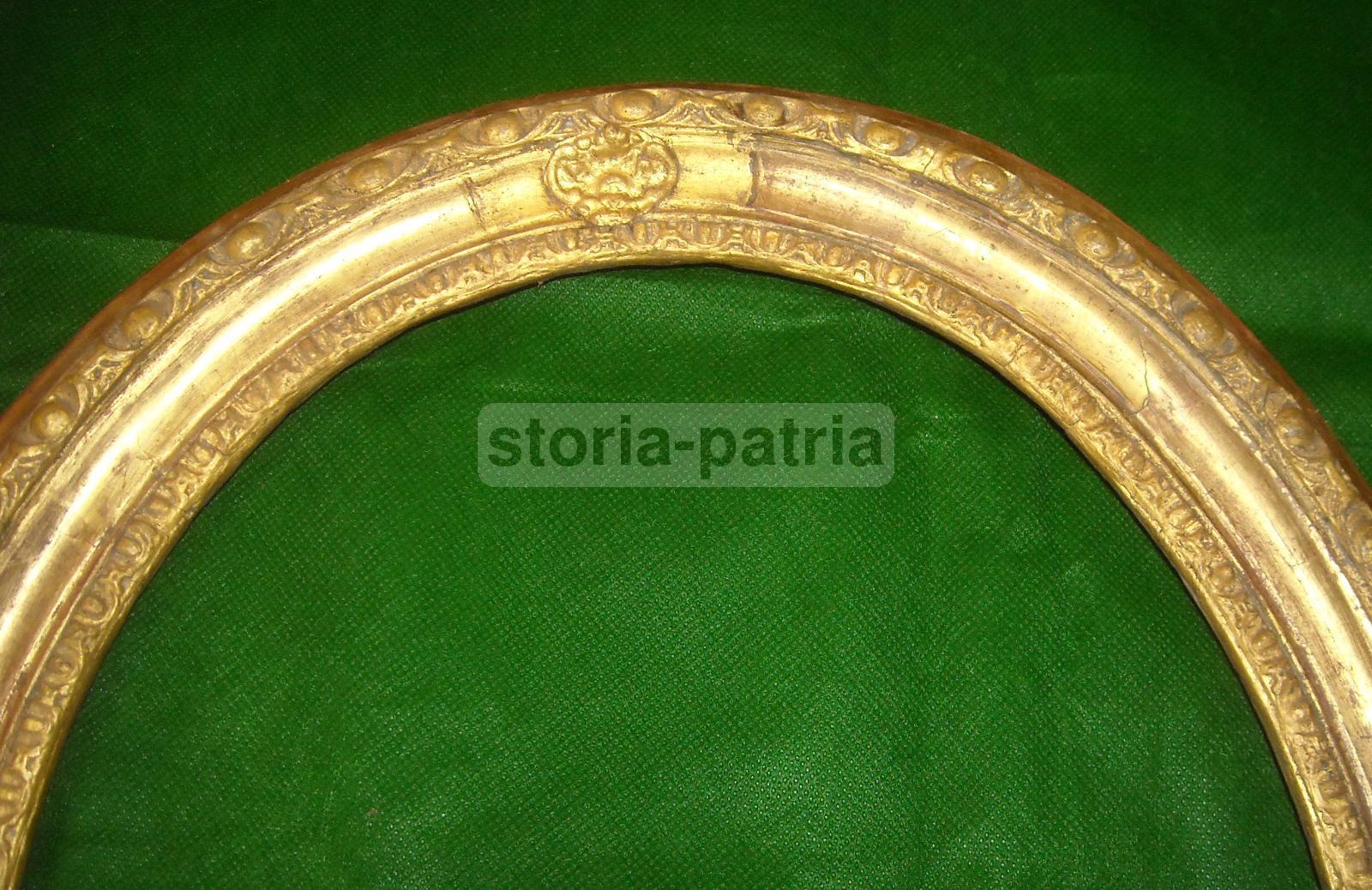 Cornice Ovale Antica, Con Artistici Decori Dorati, Utilissima, Belle Dimensioni, 800 immagine 5