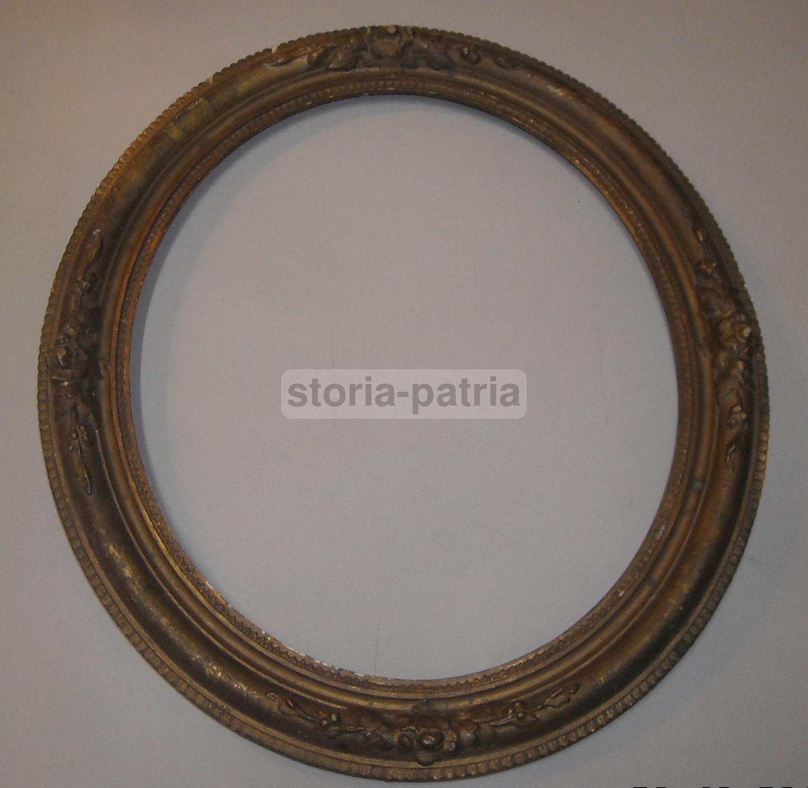 Cornice Ovale Antica, Con Artistici Decori In Rilievo, Per Specchi Dipinti Stampe immagine 2