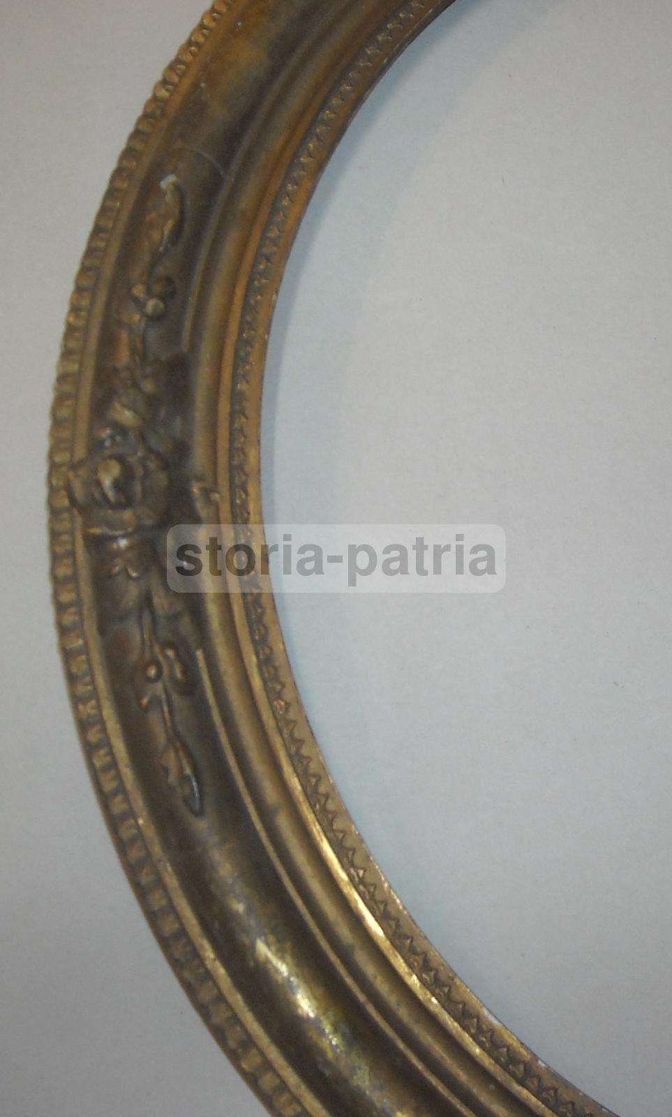 Cornice Ovale Antica, Con Artistici Decori In Rilievo, Per Specchi Dipinti Stampe immagine 6
