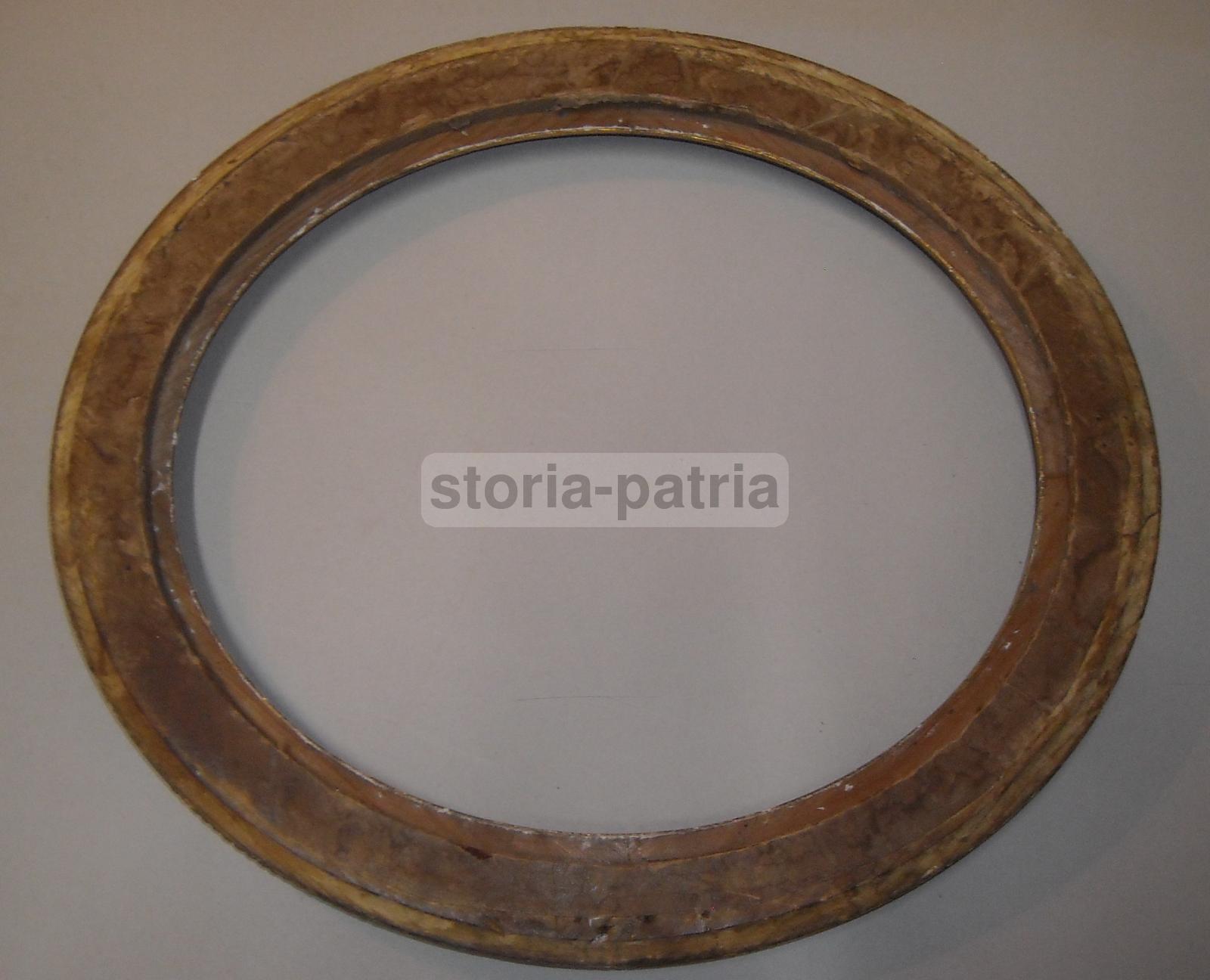 Cornice Ovale Antica, Con Artistici Decori In Rilievo, Per Specchi Dipinti Stampe immagine 8