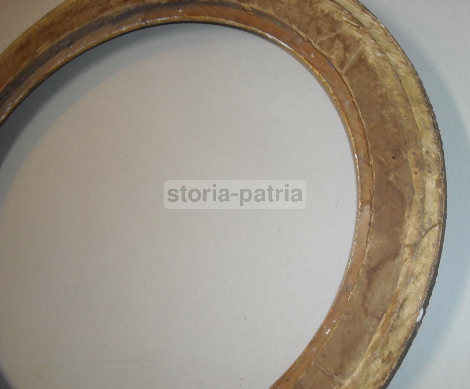 Cornice Ovale Antica, Con Artistici Decori In Rilievo, Per Specchi Dipinti Stampe immagine 10