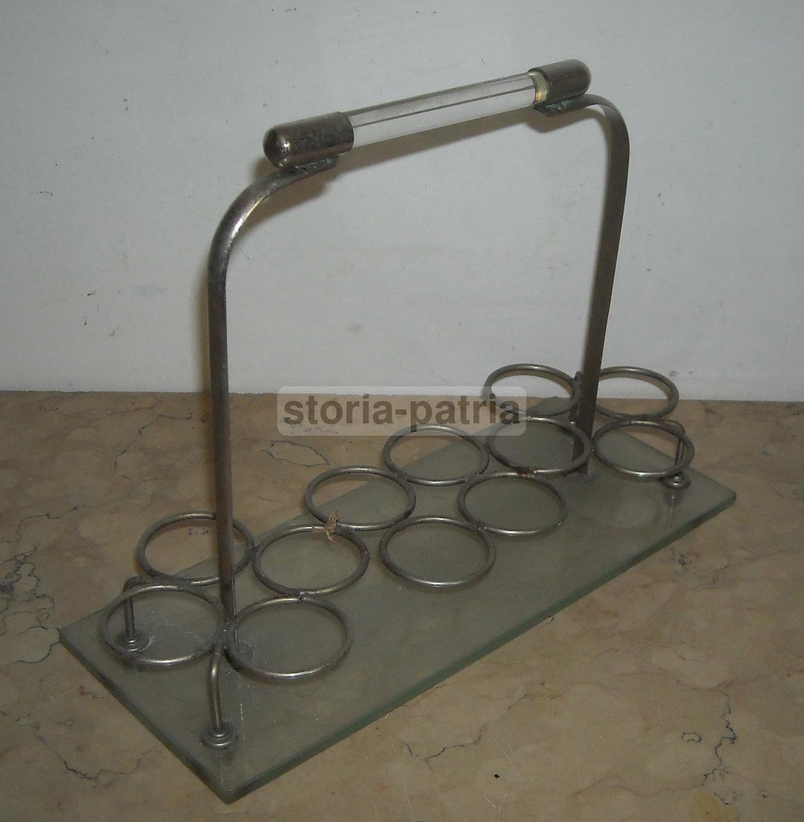 Cucina, Liquori, Vetri, Utilissimo Vassoio d'Epoca, Porta Bicchierini Da Rosolio immagine 10