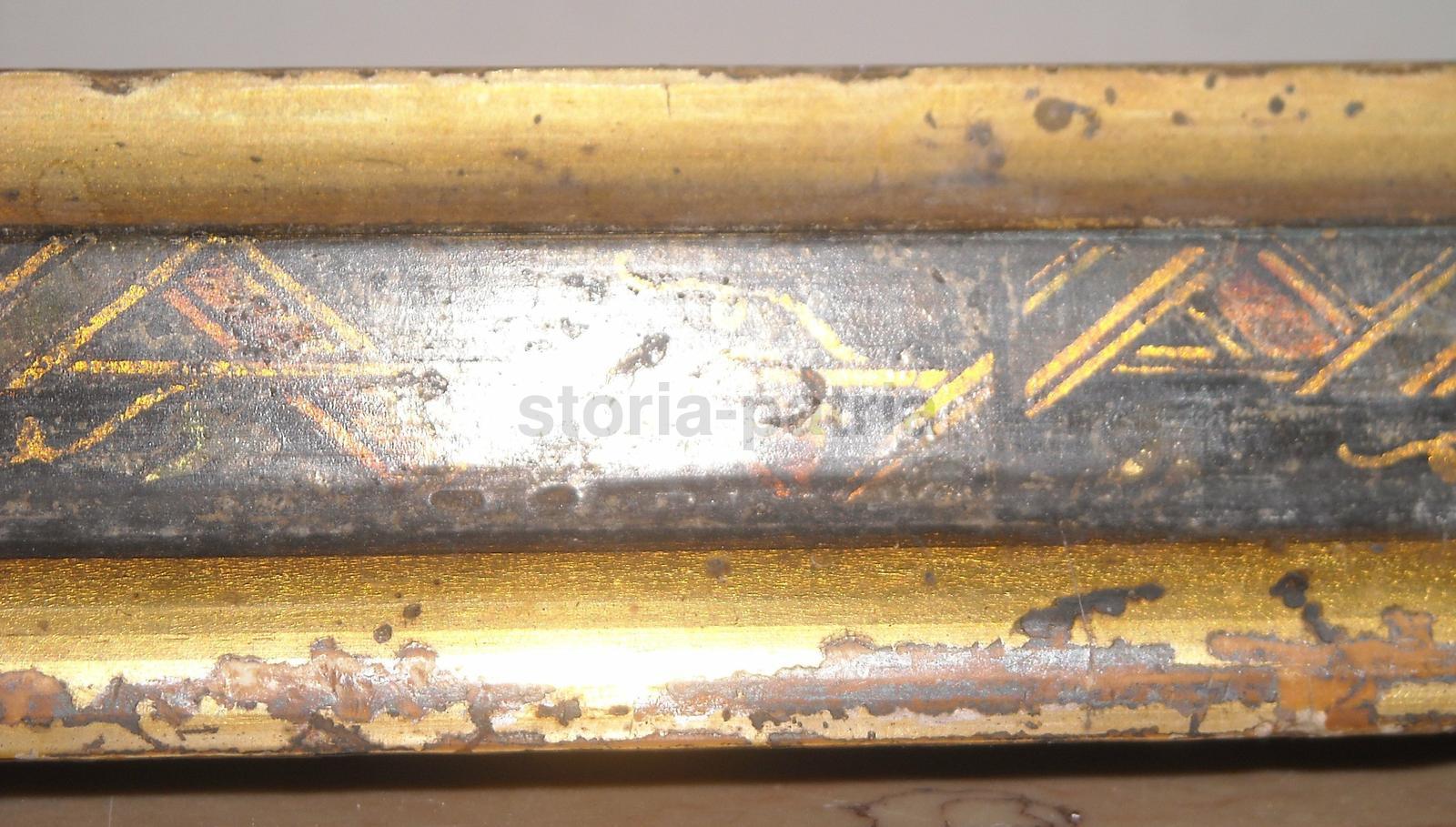 Decorativa Antica Cornice, Laccata E Dorata, Elegante, Pregevoli Decori, Utilissima immagine 1