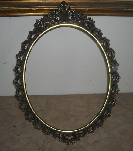 Decorativa Cornice Ovale, Utile E Da Collezione, Metallo immagine 1